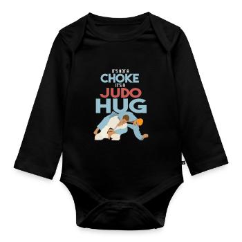 It s A Judo Hug Special Sport - Baby Bio-Langarm-Body - Schwarz - Vorne