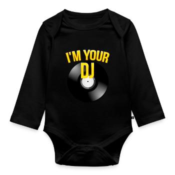 i'm your dj - Baby Bio-Langarm-Body - Schwarz - Vorne