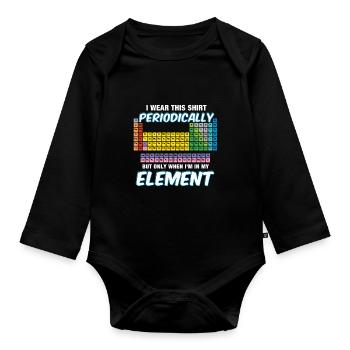 I wear this shirt periodically - Baby Bio-Langarm-Body - Schwarz - Vorne