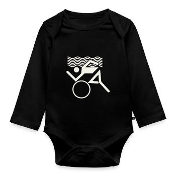 Swim Bike Run - Baby Bio-Langarm-Body - Schwarz - Vorne