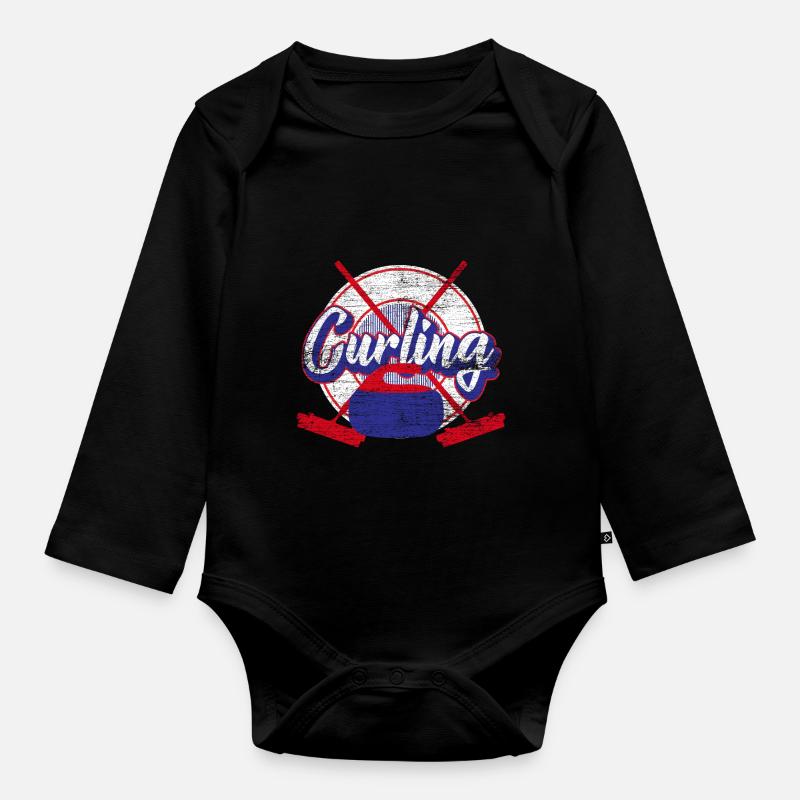 Curling - Baby Bio-Langarm-Body - Schwarz