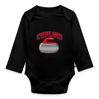 Curling - Baby Bio-Langarm-Body - Schwarz - Vorne
