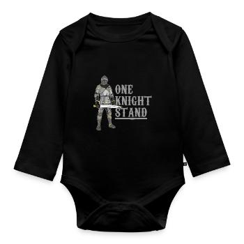 middle Ages - Organic Longsleeve Baby Bodysuit - black - Front
