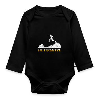 Jambe de prothèse de coureur - Body Bébé bio manches longues - noir - Devant