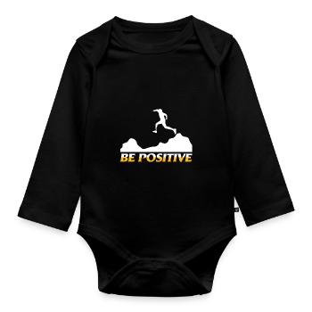 Handicap jambe jambe handicap - Body Bébé bio manches longues - noir - Devant