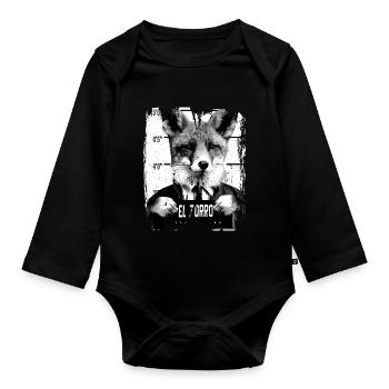 Animal Print - El Zorro - Body Bébé bio manches longues - noir - Devant