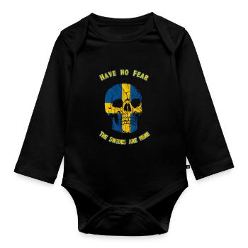 Schweden - Baby Bio-Langarm-Body - Schwarz - Vorne