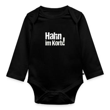 Hahn im korb - Baby Bio-Langarm-Body - Schwarz - Vorne
