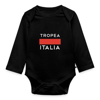 Traditionelles Tropea Souvenir  - Baby Bio-Langarm-Body - Schwarz - Vorne