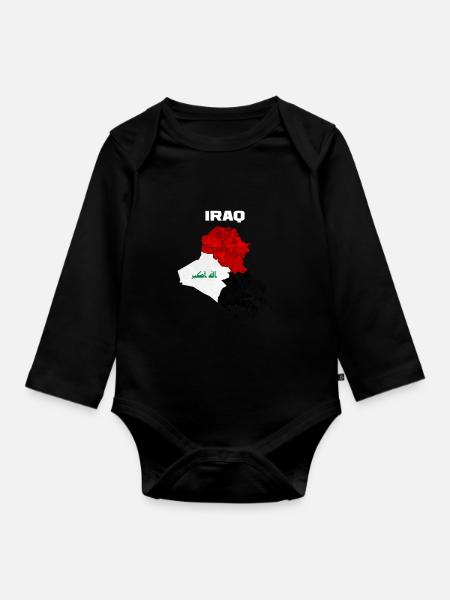 Irak - Baby Bio-Langarm-Body - Schwarz