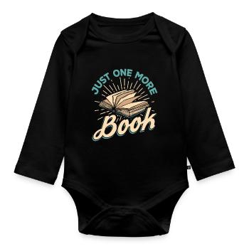 Read the book - Organic Longsleeve Baby Bodysuit - black - Front