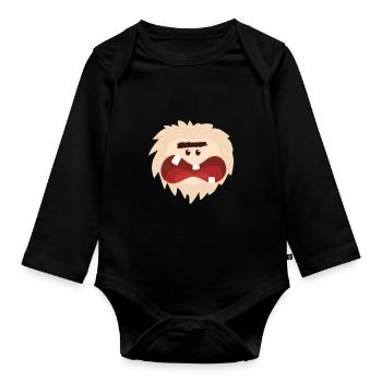 Petit monstre - Body Bébé bio manches longues - noir - Devant