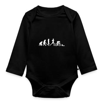 Triathlon Evolution - Organic Longsleeve Baby Bodysuit - black - Front