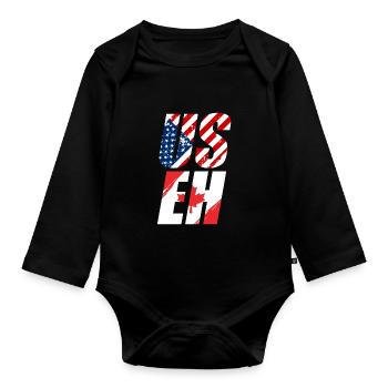 USA - Baby Bio-Langarm-Body - Schwarz - Vorne