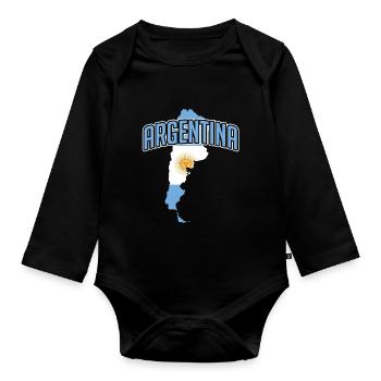 Argentine Amérique du Sud - Body Bébé bio manches longues - noir - Devant