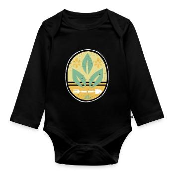 Garten Premium Shirt Gärtner Geschenk Garden - Baby Bio-Langarm-Body - Schwarz - Vorne