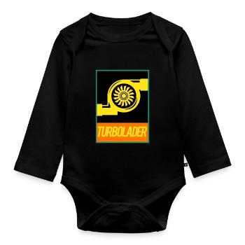 Turbolader - Big Boost! - Baby Bio-Langarm-Body - Schwarz - Vorne