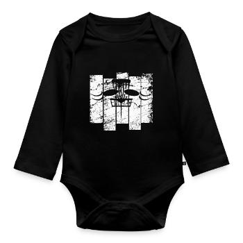 Disc Golf Disc Golf Frisbee Cadeau Cadeau - Body Bébé bio manches longues - noir - Devant