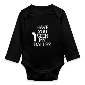 Golfer Golf - Baby Bio-Langarm-Body - Schwarz - Vorne