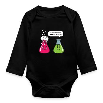 Chimie Biologie Chimie Cadeau de Réagir - Body Bébé bio manches longues - noir - Devant