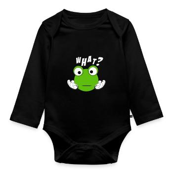 verwirrt Verwirrung Geschenk - Baby Bio-Langarm-Body - Schwarz - Vorne