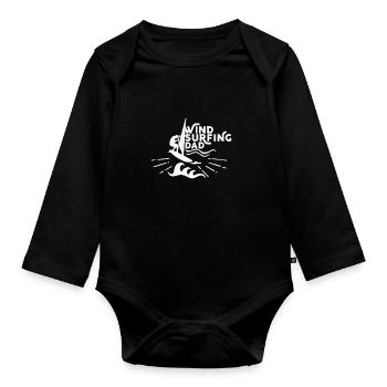 Windsurfen Surfer Windsurfer Windsurfing Geschenke - Baby Bio-Langarm-Body - Schwarz - Vorne