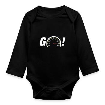 Voiture de sport - Body Bébé bio manches longues - noir - Devant