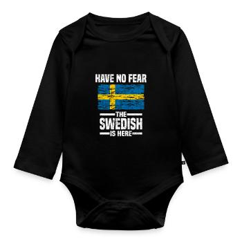 Suède Suède Suédois Cadeau Pour La Suède - Body Bébé bio manches longues - noir - Devant