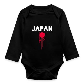 Usine japonaise Japon - Body Bébé bio manches longues - noir - Devant