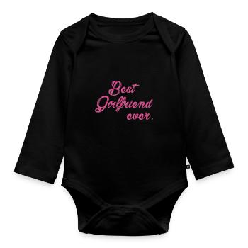 Beste Freundin Liebe Beziehung Paar Geschenk - Baby Bio-Langarm-Body - Schwarz - Vorne