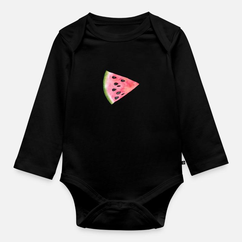 melon - Body Bébé bio manches longues - noir