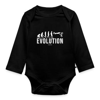 Cadeau BMX Evolution - Body Bébé bio manches longues - noir - Devant