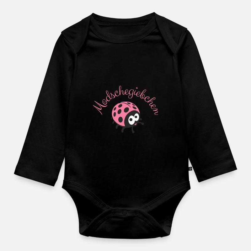 Modschegiebchen - Marienkäfer - Baby Bio-Langarm-Body - Schwarz