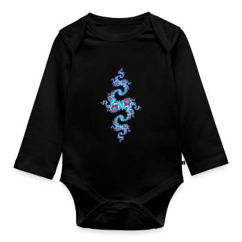 Julia Fraktal - Baby Bio-Langarm-Body - Schwarz - Vorne