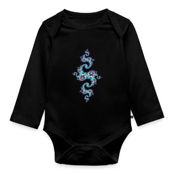 Julia Fraktal - Baby Bio-Langarm-Body - Schwarz - Vorne