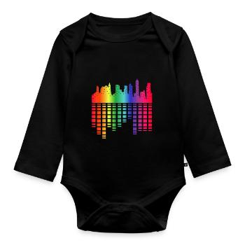 Electro Beats Festival City City Gift - Organic Longsleeve Baby Bodysuit - black - Front