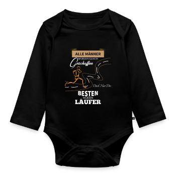 Chemise de jogging · Jogging sportif · Cadeau du coureur - Body Bébé bio manches longues - noir - Devant