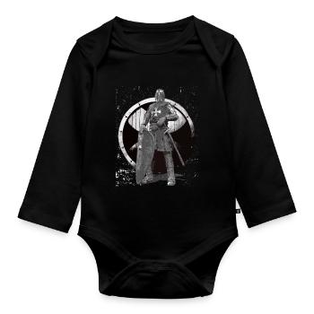 Kreuzritter Templer Ritter Mittelalter Geschenk - Baby Bio-Langarm-Body - Schwarz - Vorne