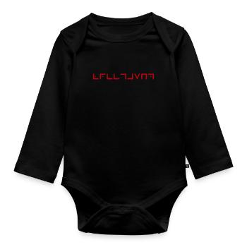 Masonic alphabet - Organic Longsleeve Baby Bodysuit - black - Front