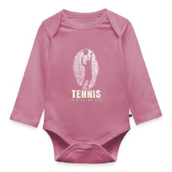 Joueur de tennis DNA - Body Bébé bio manches longues - mauve - Devant