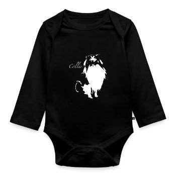 colley - Body Bébé bio manches longues - noir - Devant