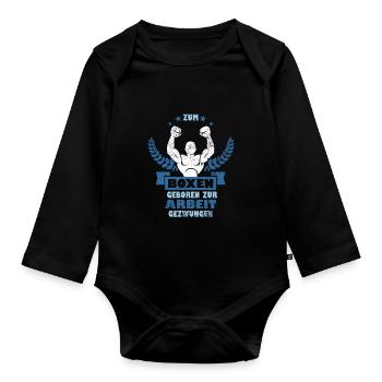 Boxen - Baby Bio-Langarm-Body - Schwarz - Vorne