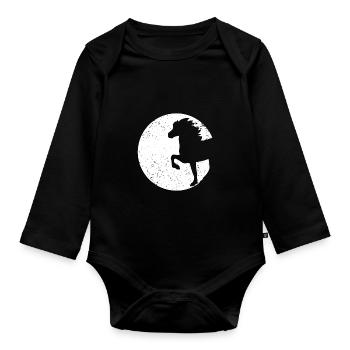 Les Islandais une passion - Body Bébé bio manches longues - noir - Devant