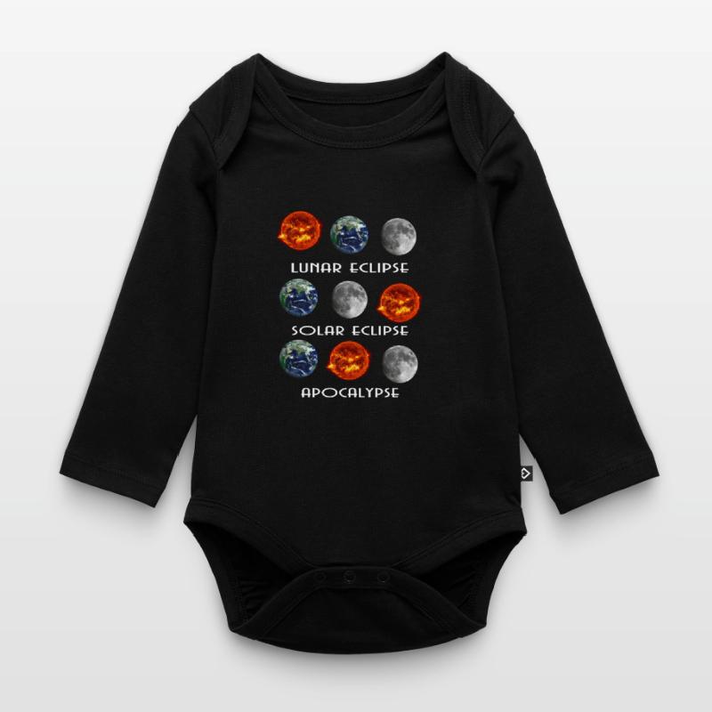 Lunar Eclipse Solar Eclipse Apocalypse Organic Longsleeve Baby Bodysuit