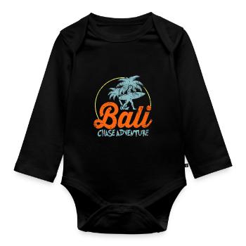Bali - Baby Bio-Langarm-Body - Schwarz - Vorne