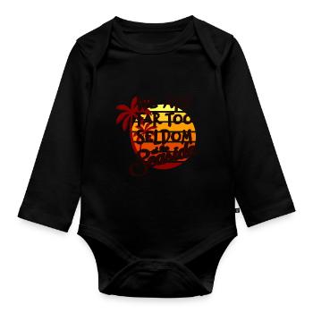 We Are Far Too Seldom At The Seaside Sea - Organic Longsleeve Baby Bodysuit - black - Front