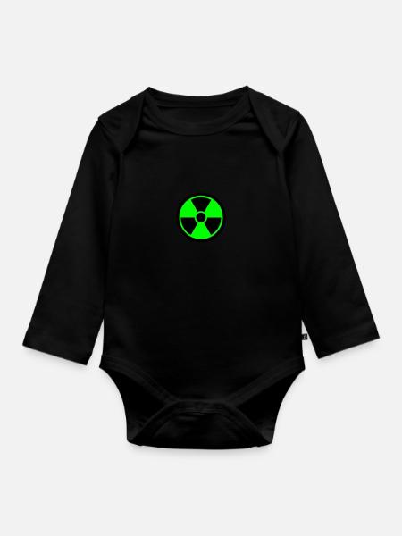 Radioaktiv - Baby Bio-Langarm-Body - Schwarz