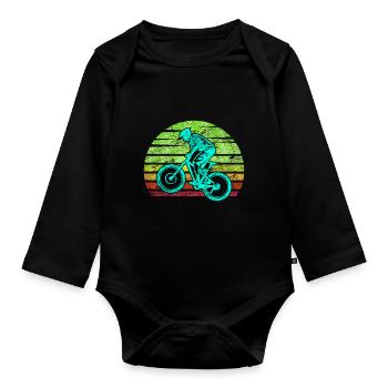 VTT rétro - Body Bébé bio manches longues - noir - Devant