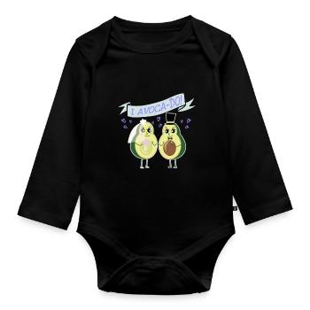 Mariage d'avocat se marier Funny Food - Body Bébé bio manches longues - noir - Devant