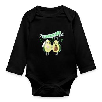 Mariage d'avocat se marier Funny Food - Body Bébé bio manches longues - noir - Devant